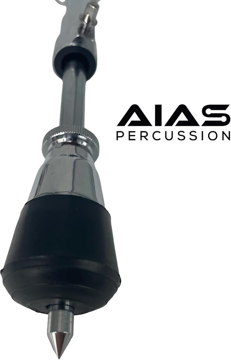 AIAS Adjustable Bass Drum Legs – Chrome-Plated Alloy Steel Kick Drum Spurs with Rubber Feet, Height Adjustable, Stable Support for Bass Drum Shells - Image 3
